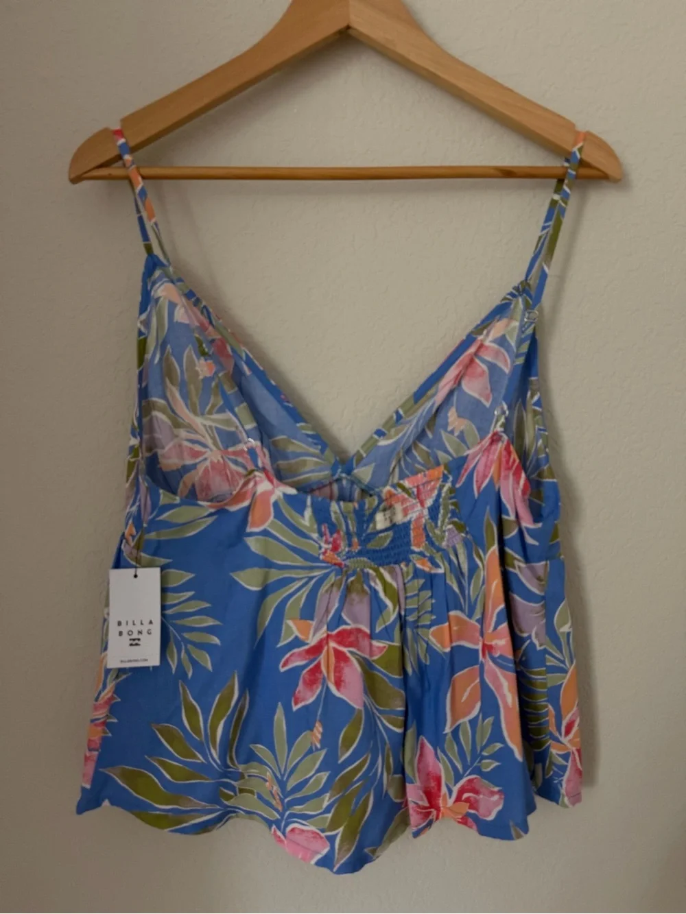 Billabong Blue Tropical Floral V-Neck Camisole - Picture 3 of 11